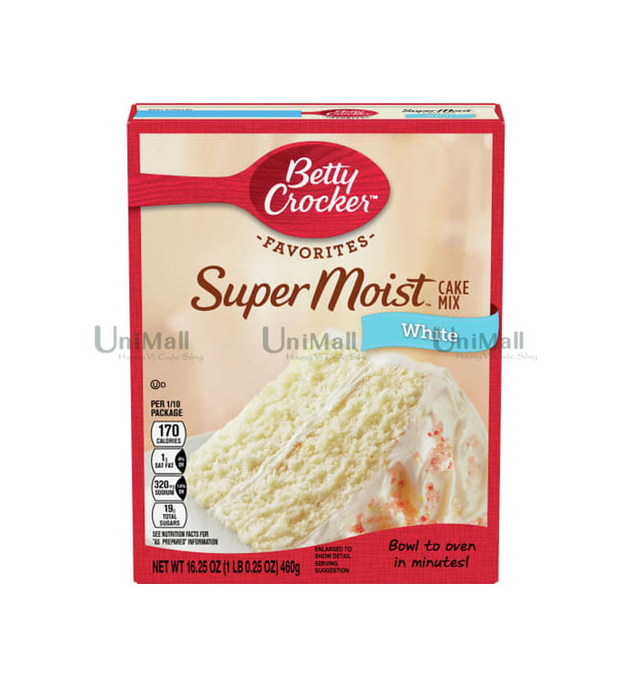 Bột làm bánh Super Moist white cake mix BETTY CROCKER
