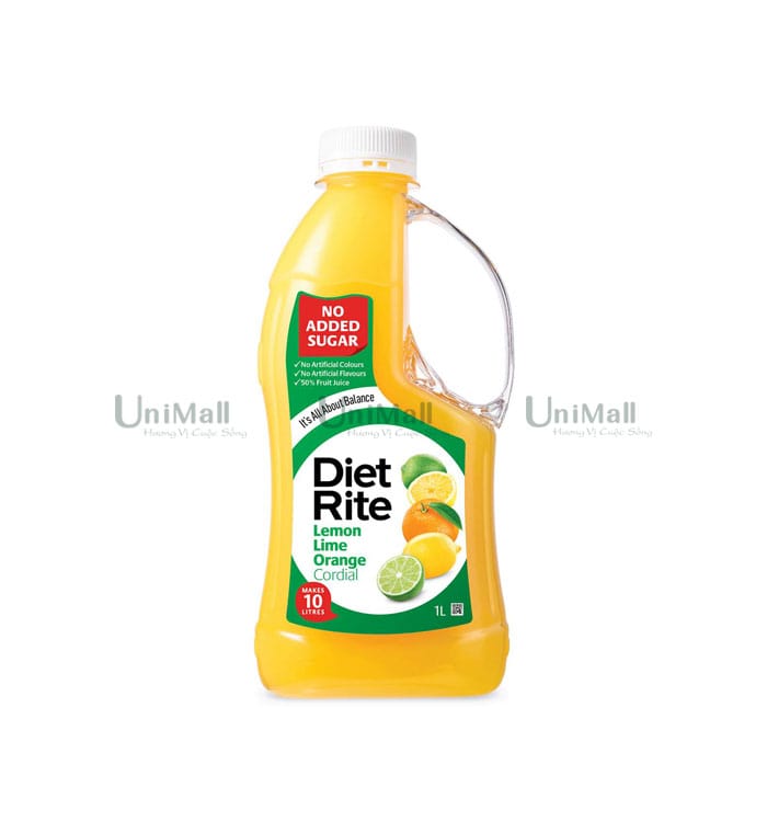 Diet Rite - Cordial Lemon Lime Orange