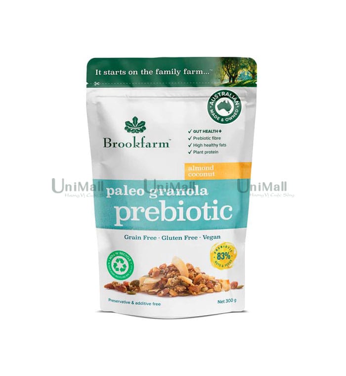 Prebiotic Paleo Granola Almond Coconut Brookfarm