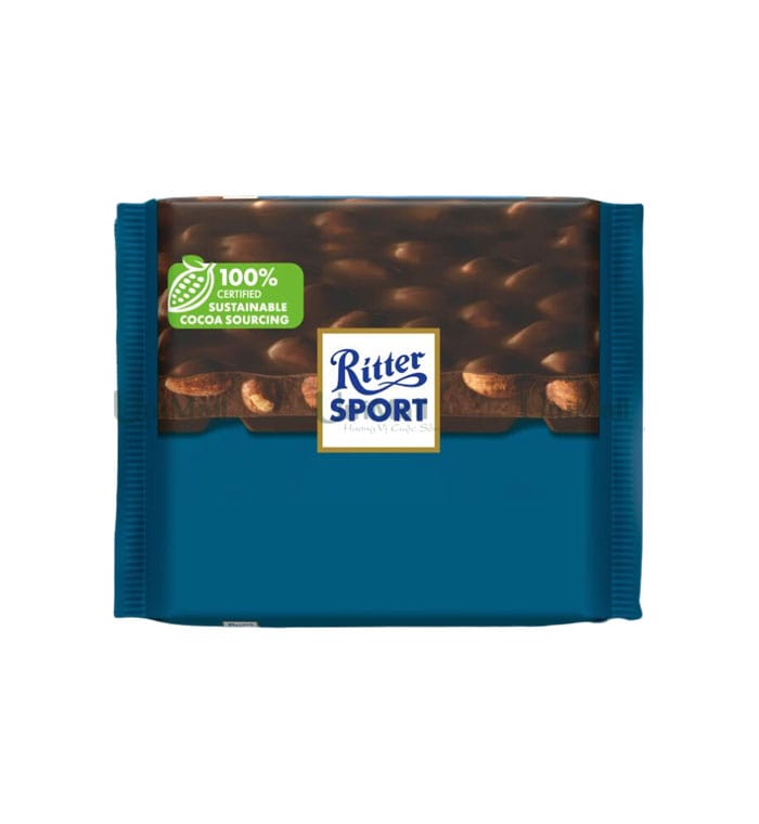 Ritter Sport Chocolate Đen Nhân Hạnh Nhân