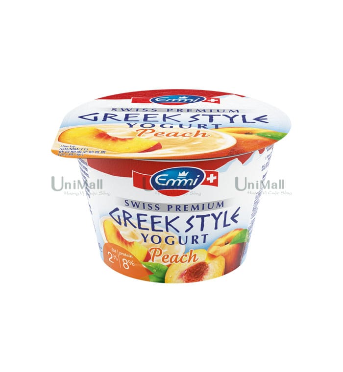 Sữa chua Hy Lạp vị đào 2% béo EMMI