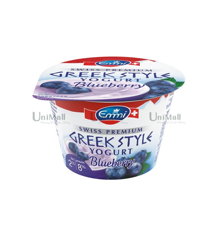 Sữa chua Hy Lạp vị việt quất 2% béo EMMI