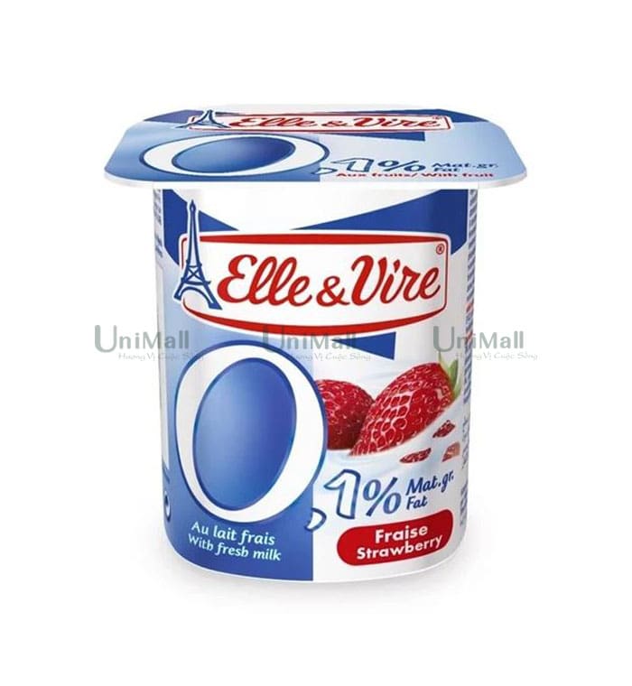 Sữa chua vị dâu 0,1% béo ELLE & VIRE