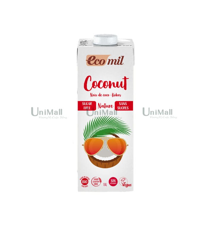 Sữa dừa không đường hữu cơ Ecomil