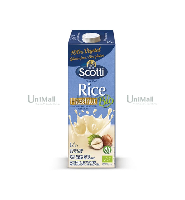 Sữa gạo hạt phỉ hữu cơ Riso Scotti