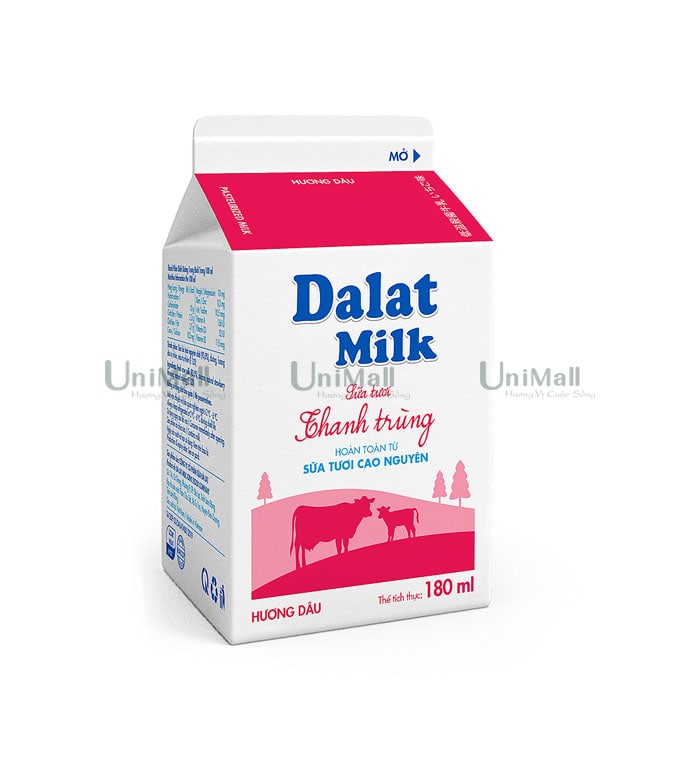 Sữa thanh trùng dâu tây Dalat Milk