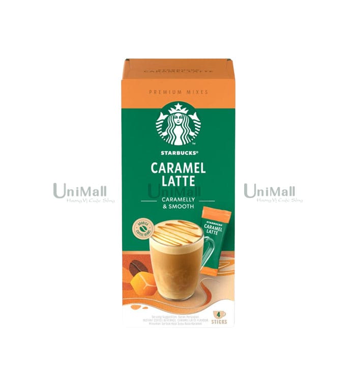 Cà phê hòa tan Caramel Latte Starbucks 4x23g