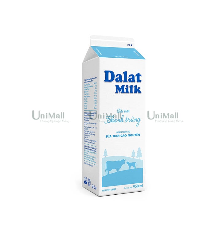 Sữa thanh trùng không đường Dalat Milk